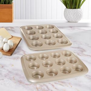 Berghoff Balance Nonstick 2Pc Specialty Bakeware Set, Lightweight Carbon Steel, Ferno-Green, Non-toxic Coating Bakeware, Easy Food Release, Oven Safe Up To 450°F