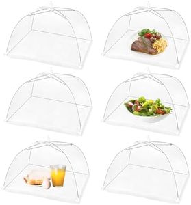 (6 Pack) Omont Pop-Up Food Cover Tents, 17 Inch X17 Inch Food Mesh Cover, Reusable and Collapsible Outdoor Picnic Food Cover Net,Suit for Parties Picnics,BBQs