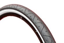 CURIO UK SLICK BLACK W WHITE WALL MOUNTAIN BIKE TYRE TIRE 26 X 2.10