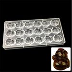 VAK 24 Cells Snowman Shape Polycarbonate Square Chocolate Molds,PC Bakeware Tray, Baking Pan Cake Pastry Candy Ice Tools Chocolate Mould, Kitchen Baking Supplies