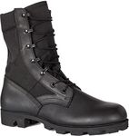 B Belleville Arm Your Feet 8 Inch Canopy Jungle Boots for Men - Highly Breathable Leather & Nylon Upper, Medial Side Drainage Vents, and Classic Panama Outsole Tread, Black - 9.5 W