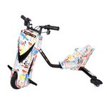Electrici Toys Hub Drifter Pro Trike 360° Spinning Electric Scooter with Bluetooth Connectivity, LED Lights, Rechargeable Battery & Adjustable Seat | Ride-On Drift Toy for Age 6-14 yrs (White Doddle)