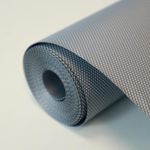 INOCI Multipurpose 55Cm x 5m Super Strong Anti Slip Kitchen Matt for Cupboard,Drawer,Fridge,Shelf Liner,Table Mat,Washable Shelf Liner for Kitchen (Diamond Texture, Metallic Grey)