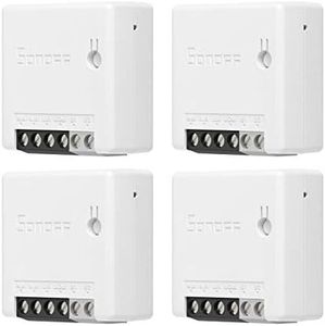 SONOFF ZBMINI ZigBee MINI Smart Switch, 2 Way Light Switch, Compatible with Alexa, SmartThings Hub, Google Home, SONOFF ZBBridge, ZigBee 3.0 Gateway Hub Required, 10A/2200W, 4 Pack