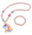 Le Delite Kids Jewellery Combo -box case LED light pink pearl mala pendent Chain,Girls braclet &Finger Ring/Necklace Jewelry Set, Unicorn birthday Gifts Girls, stylish Necklace (DOLL)