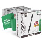 Zebra Pen Z-Grip Retractable Ballpoint Pen, Medium Point, 1.0mm, Black Ink, 48 Pieces, Model Number: 22148 - CP