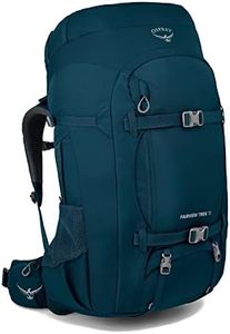 Osprey Fairview Trek 50L Women's Travel and Backpacking Backpack, Night Jungle Blue