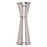 Dynore Stainless Steel Japanese Tall Peg Cocktail Jigger, Shot Glass, Double Side Drink Measuring Bar Tool 30/60 ml