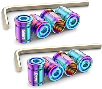 Dsycar Tire Valve Stem Caps, 8 pcs/Pack, Anti Theft Aluminum Valve Caps, Heavy-Duty Locking Tire Stem Covers Universal Fit for Cars/Trucks/Motorcycles/Bikes (VC01-Colorful)