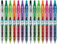 PILOT B2P Colors - Bottle to Pen Refillable & Retractable Rolling Ball Gel Pen Made From Recycled Bottles, Fine Point, Assorted Color G2 Inks, 14-Pack (15355)