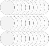 Cludoo 3.5 inch Clear Acrylic Ornaments for Crafts, 30pcs Clear Round Acrylic Ornament Blanks, Acrylic Circle Disc Ornament Blanks with Hole for Vinyl, Christmas Decor and DIY Crafting