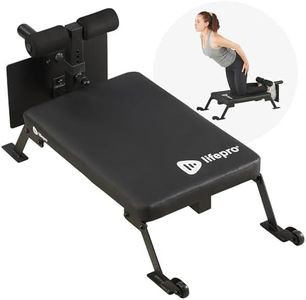 Lifepro Nordic Curl Workout Bench - Home Gym Hamstring Curl Machine & Glute Bench with Transport Wheels - Works with 1" & 2" Olympic Weight Plates - Durable Padding, Construction