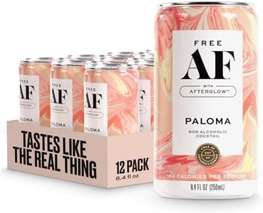 Non-Alcoholic Paloma, Ready to Drink Mocktail with Afterglow, Low Calories, Refreshing Lime & Pink Grapefruit, 8.4 fl oz Cans (12 pack)