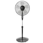 1ABOVE Heavy Duty 5 Blade Pedestal Stand Fan, 140cm Adjustable Height, 3 Speed Setting, Heavy Round Base, Oscillating, Tilting head [Energy Class A+++]