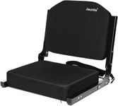 Jauntis Stadium Seats for Bleachers, Bleacher Seats with Ultra Padded Comfy Foam Backs and Cushion, Wide Portable Stadium Chairs with Back Support and Shoulder Strap