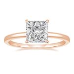 EAMTI 2CT 925 Sterling Silver Rose Gold Engagement Rings Princess Cut Cubic Zirconia CZ Wedding Promise Rings for Her Stunning Wedding Bands for Women Size 9