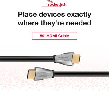 Rocketfish 50ft 4K HDMI Cable – High-Speed Ultra HD Video