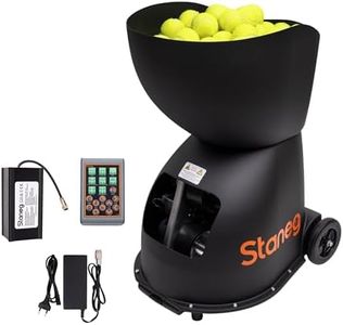 Staneg Pro Tennis Ball Machine – Battery-Powered Portable Launcher with Remote Control | 9 Training Programs | Adjustable Spin & Speed | 150-Ball Capacity