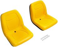 KUAFU Pair Tractor Seat Compatible with John Deere Gator 4X2HPX 4X4HPX XUV 620i XUV 850D F735 F725 F710 Replacement for VG11696 2PCS Plastic Yellow (PU)