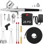 Airbrush, AGPtEK Mini Airbrush with Air Compressor, Single Action Portable Airbrush Kit for Decorating, Craft Tools, Makeup,Painting and Manicure