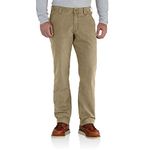 Carhartt Men's Rugged Flex Rigby Dungaree Pant, Dark Khaki, 34W X 30L