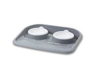 Savic Plastic Pet Butler Food Serving Tray, Mess-Free Feeding, Non-Slip Stability, Includes 2 Bowls For Cats And Small Dogs, 300 Ml Each Bowl,?45 cm,H_9 cm,W_36 cm