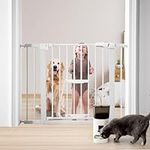 Tiovo Baby Gate with Cat Door Adjus