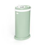 Ubbi Steel Odor Locking Portable Diaper Disposal Bin, No Special Bag Required, Easy To Use, Modern Design, Diaper Pail, No Smell Nappy Bin, Child Proof Lock, Capacity of 55 Diapers, Sage