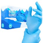 JFA Medical Disposable Powder Free, Latex Free, Food Grade, Food Prep Blue Nitrile Gloves - Box of 100 (Medium)