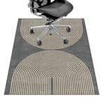Office Chair Mat for Hardwood Floor & Tile Floor, 36"X 48" Heavy Duty Desk Chair Mat for Hard Floors, Under Desk Rug for Rolling Computer Chair,Anti Slip,Low Pile Carpet Protector-Geo Grey