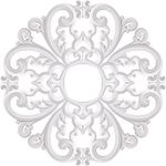 Canomo 24 Inch White Polyurethane Ceiling Medallion Chandelier Medallion 4-Piece Set Ceiling Medallion for Quick and Easy Installation, 24" OD x 5" ID