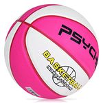 Kids Rubber Basketball Official Size 5,Youth Basketball 27.5'' for Indoor Outdoor Beach Play Games