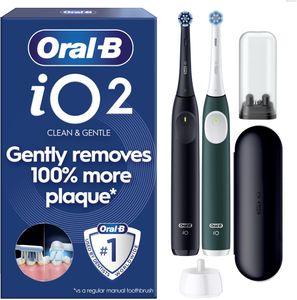 Oral-B iO2 Duo Electric Toothbrush Set – 2 Handles, Rechargeable