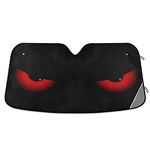Evil Red Eyes Car Windshield Sun Shade Eye Car Sunshade Block UV Rays Protector Sun Shades Window Shield Visor Cover Keep Your Vehicle Cool Foldable for Car Truck SUV M