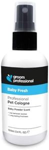 GROOM PROFESSIONAL Baby Fresh Dog Cologne - Dog for Perfume Smelly Dogs - Familiar Baby Powder scent - Contains Chamomile to Soothe Sensitive Skin, 100ml