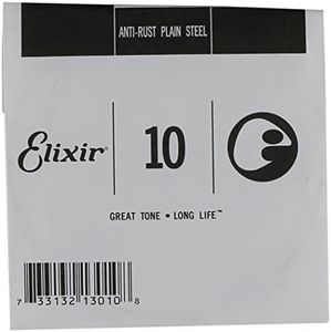 Elixir® Strings Anti-Rust Plated Plain Steel Single String (.010)