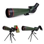 Hiniso 100mm Spotting Scope with Tripod & Phone Adapter | 25-75x Dual Focus Zoom HD Telescope for Bird Watching, Stargazing, Target Shooting | Waterproof BAK4 Prism, Carry Case Included (25-75x100)