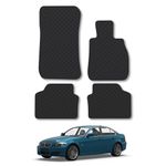 Car Mats for BMW 3 Series (2005-2013) [E90/E91] Tailored Fit Rubber Floor Mat Set Accessory Black Custom Fitted 4 Pieces - Anti-Slip Backing, Heavy Duty & Waterproof