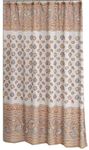 Carnation Home Fashions 70" X 72" Fabric Shower Curtain, South Beach Ivory