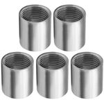 Beduan Stainless Steel Cast Pipe Fitting, Coupling, 1/2" x 1/2" Female Threaded (1" Length, Pack of 5)