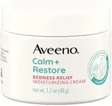 Aveeno Calm + Restore Redness Relief Moisturizing Cream, Daily Facial Cream for Sensitive Skin Instantly Calms & Soothes the Appearance of Redness, Fragrance-Free & Hypoallergenic, 1.7 oz