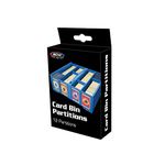 BCW Collectible Card Bin Partitions - Blue | Dividers Card Bins & 6 Drawer Card Catalog | Divide and Organize Your Trading Card Collection | Visible Sections, Adhesive Label-Friendly