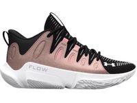 Under Armour Women's Flat Sneaker, Black-metallic Rose Gold-white, 9.5