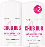 Zone Naturals 2 Pack Chub Rub Stick - All Natural Anti Chafing Stick - Friction Defense Stick - Anti Chafe Stick Reduces Rubbing and Irritation - 1.5 Ounce