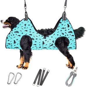 ATESON Dog Grooming Hammock - Pet Harness for Grooming Nail Trimming (XXL 120lb), Dog Sling for Nail Clipping, Dog Hanging Holder for Cutting Nail with Nail Clippers