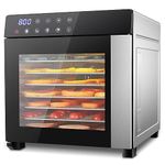 Amzgachfktch Food Dehydrator Machine 25QT, 8 Trays Stainless Steel Dehydrator Machine, Large Capacity Dehydrators for Food and Jerky, Herbs, Yogurt, Veggies, Dog Treats (Recipe Included)