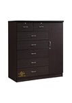 Caspian Furniture Engineered Wood Chest of Drawers for Home | Multipurpose Filing Cabinet for Home/Office | Storage Drawers (Black, 48x36x18)