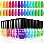 Morovan Nail Polish Set - 15 Bright Colors Green Nail Polish Professional Quick Dry Nail Polish 0.25oz Air Dry Vernis A Ongle Non Gel Bulk Nail Polish Gift Set For Women To Nail Art Creation