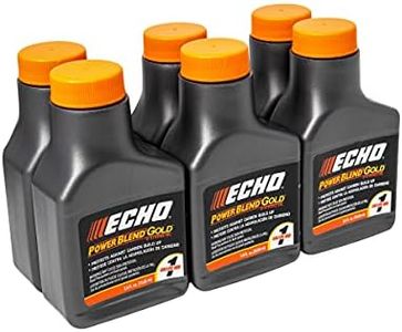 Echo Products, Echo 6450001G Power Blend Gold Oil Mix 50:1 for 2 stroke2cycle Outdoor Power Equipment, High Performance Semi Synthetic, Low Smoke Emission 2.6 fl oz (6 Pack), 6450001G 2.6 fl oz