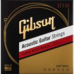 Gibson Coated 80/20 Bronze Acoustic Guitar Strings, Light